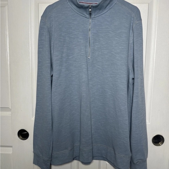 Flag & Anthem Men's Sweater X-Large Blue Quarter-Zip Pullover Cotton Dry Goods - Picture 2 of 11